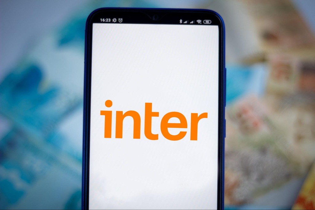 tela de celular com o app do banco Inter open finance